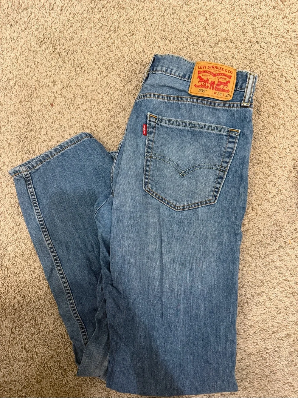 Levi's Straight-Leg Jeans in Medium Blue